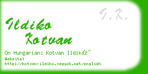 ildiko kotvan business card